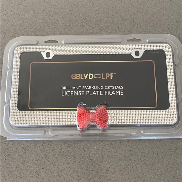 License Plate Frame Bow Rhinestone Bling - Picture 3 of 7
